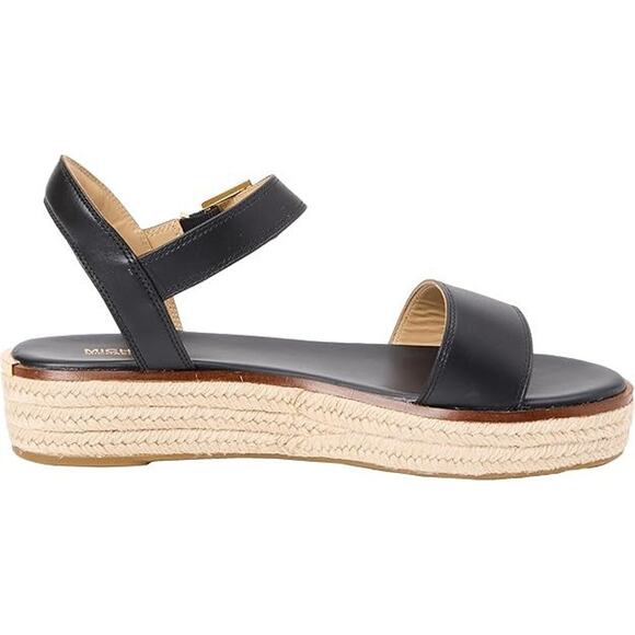 Michael Kors Richie Espadrille Wedge Sandals - 6M Black - Picture 4 of 5